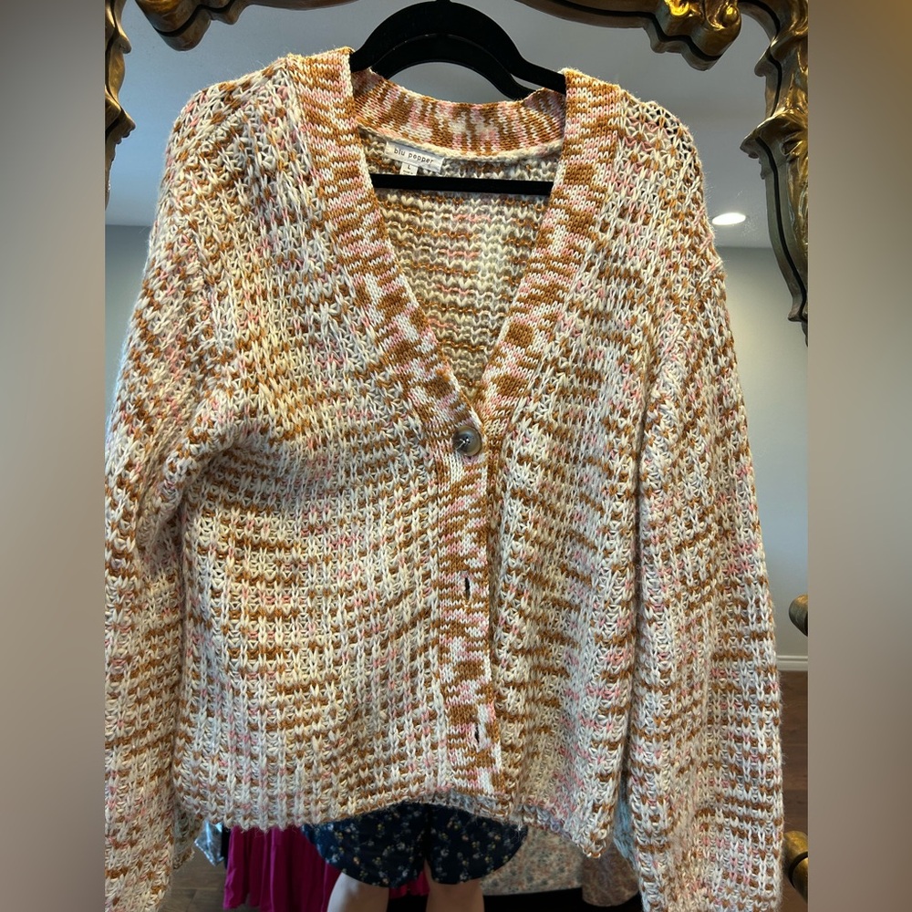 Women's Multicolor Knit Sweater Sz Large